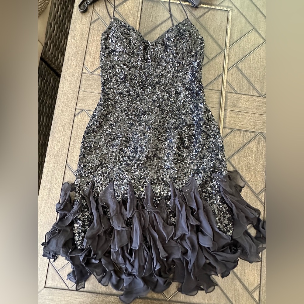 Sean Collection Black Sequin Cocktail Formal Dress- Size Small